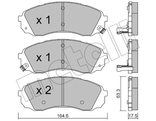 METELLI Bremseklodser 2207850