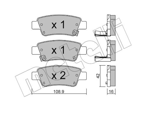 METELLI Bremseklodser 2207900