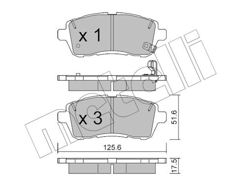 METELLI Bremseklodser 2207930