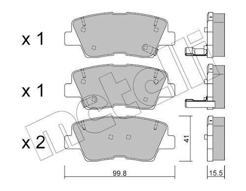 METELLI Bremseklodser 2208860