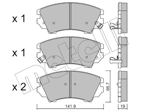 METELLI Bremseklodser 2208420