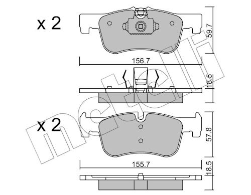 METELLI Bremseklodser 2209590
