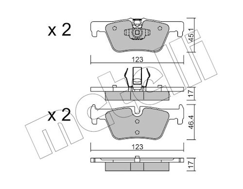 METELLI Bremseklodser 2209620