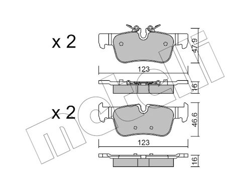 METELLI Bremseklodser 2210380