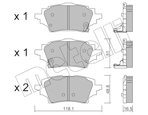 METELLI Bremseklodser 2212280