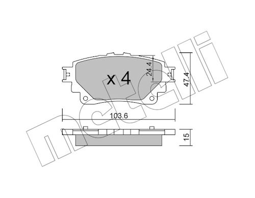 METELLI Bremseklodser 2212900