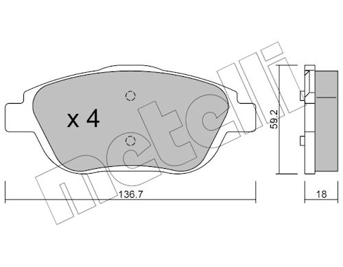 METELLI Bremseklodser 2208520