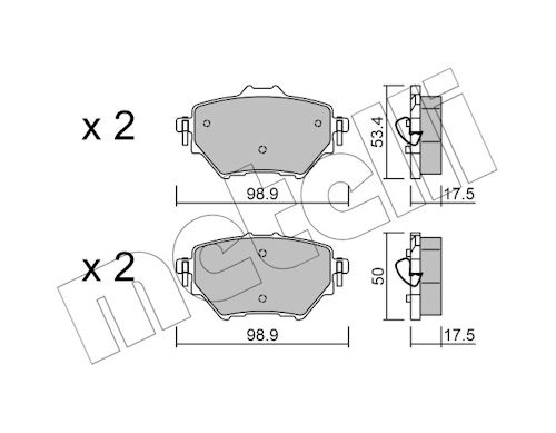 METELLI Bremseklodser 2209870 for VAUXHALL PEUGEOT TOYOTA