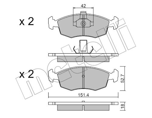 METELLI Bremseklodser 2202743