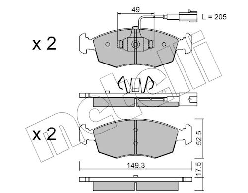 METELLI Bremseklodser 2202744