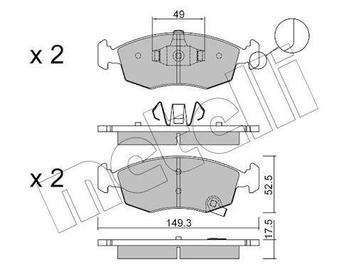 METELLI Bremseklodser 2202745