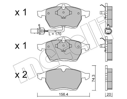 METELLI Bremseklodser 2202791
