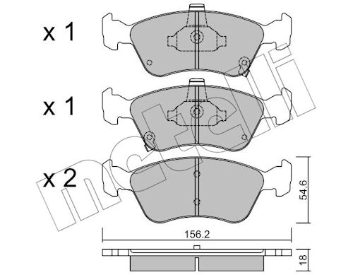 METELLI Bremseklodser 2202870