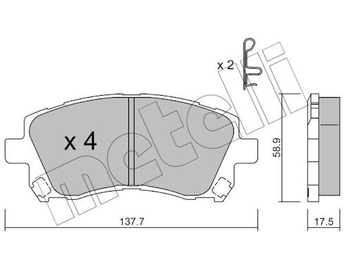 METELLI Bremseklodser 2202960
