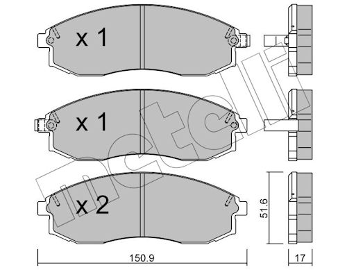 METELLI Bremseklodser 2203060