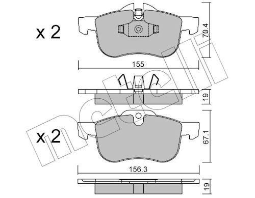 METELLI Bremseklodser 2203070