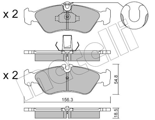 METELLI Bremseklodser 2203110