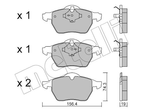 METELLI Bremseklodser 2203141