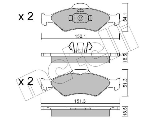 METELLI Bremseklodser 2203150