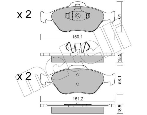 METELLI Bremseklodser 2203160