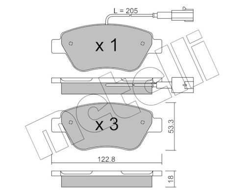 METELLI Bremseklodser 2203210