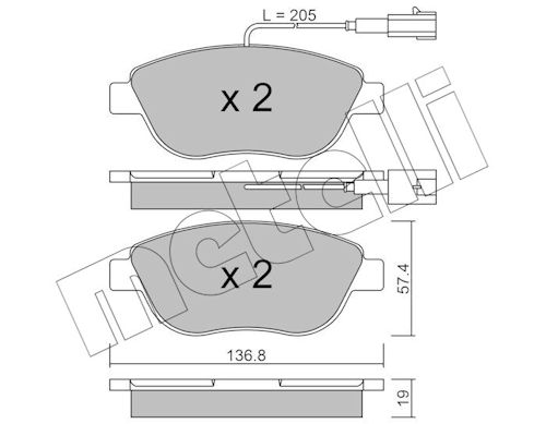METELLI Bremseklodser 2203223