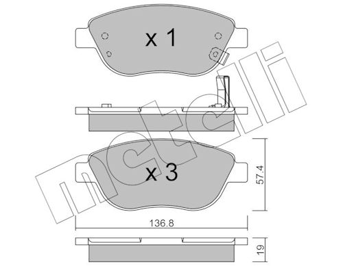 METELLI Bremseklodser 2203222