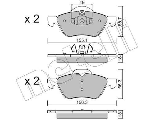 METELLI Bremseklodser 2203351