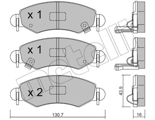METELLI Bremseklodser 2203391