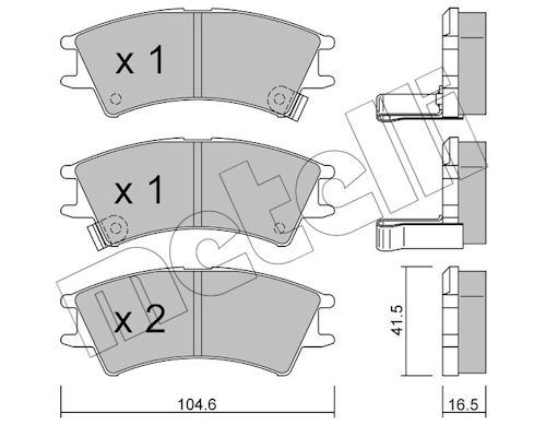 METELLI Bremseklodser 2203610