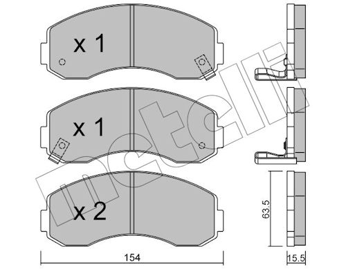 METELLI Bremseklodser 2203770