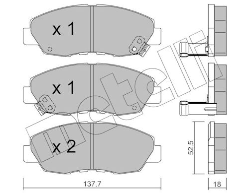 METELLI Bremseklodser 2203840