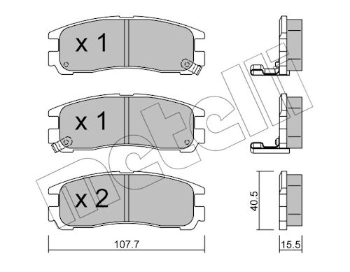 METELLI Bremseklodser 2203980