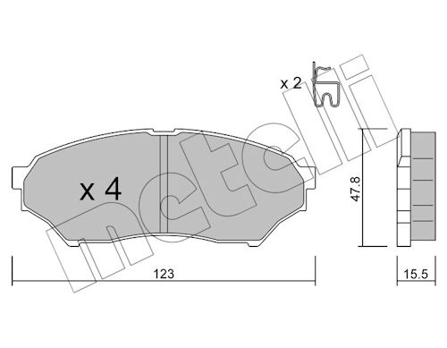 METELLI Bremseklodser 2203970