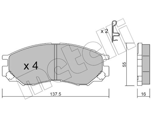 METELLI Bremseklodser 2204010