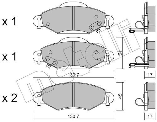 METELLI Bremseklodser 2204210