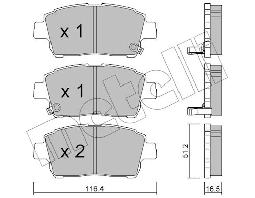 METELLI Bremseklodser 2204230