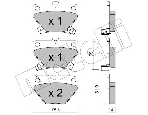 METELLI Bremseklodser 2204240