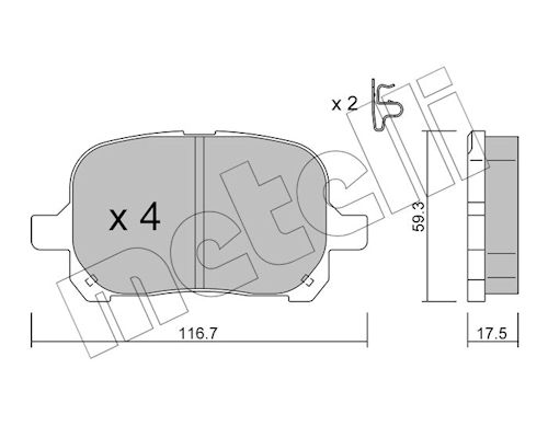 METELLI Bremseklodser 2204290