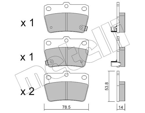 METELLI Bremseklodser 2204310