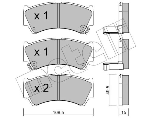 METELLI Bremseklodser 2204360