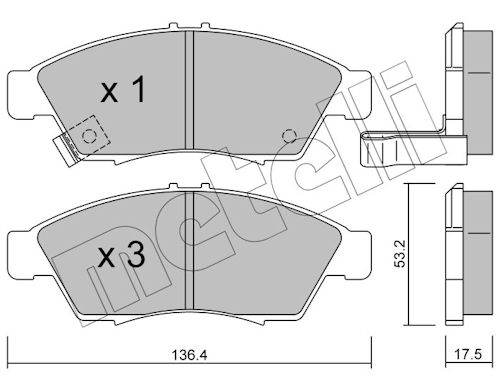 METELLI Bremseklodser 2204370