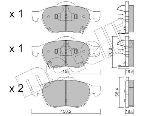 METELLI Bremseklodser 2204480