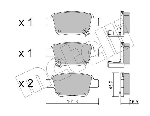 METELLI Bremseklodser 2204510