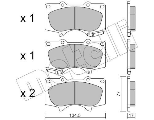 METELLI Bremseklodser 2204540