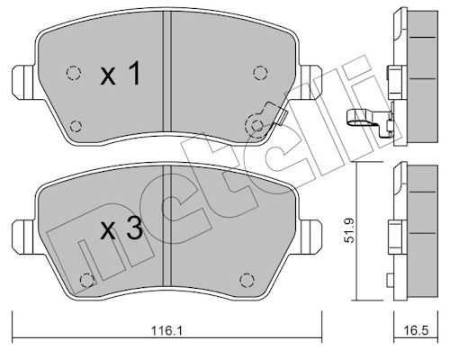 METELLI Bremseklodser 2204851