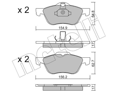 METELLI Bremseklodser 2204890