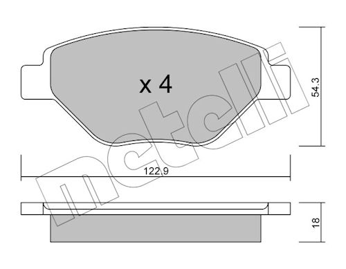 METELLI Bremseklodser 2205430