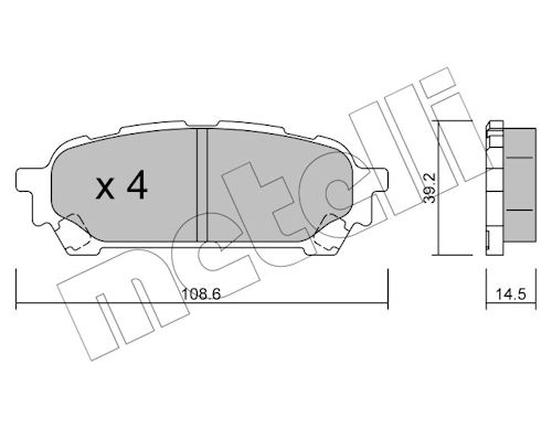 METELLI Bremseklodser 2206130