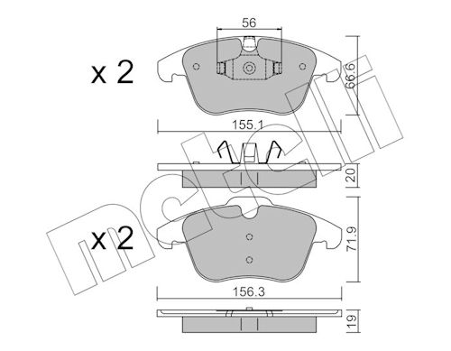METELLI Bremseklodser 2206750